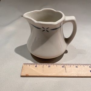 Walker China mini pitcher white with green and tan design